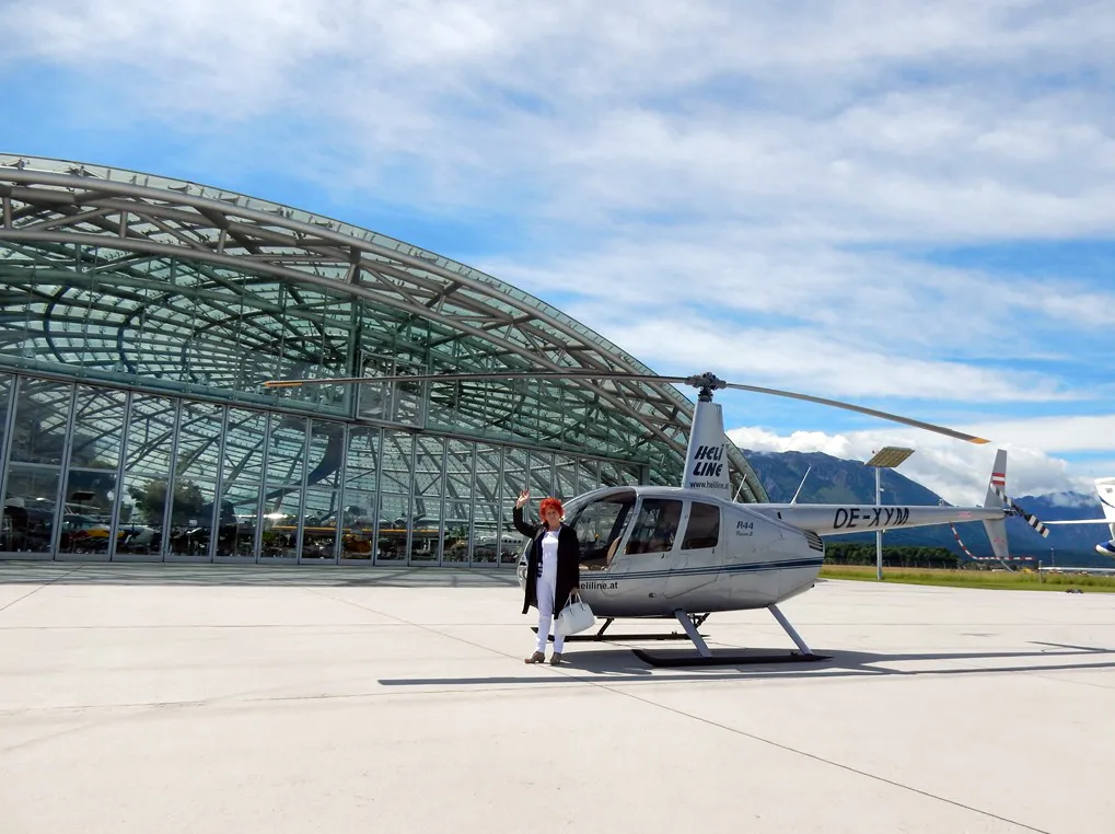 Helikopterflug zum Red Bull Hangar-7