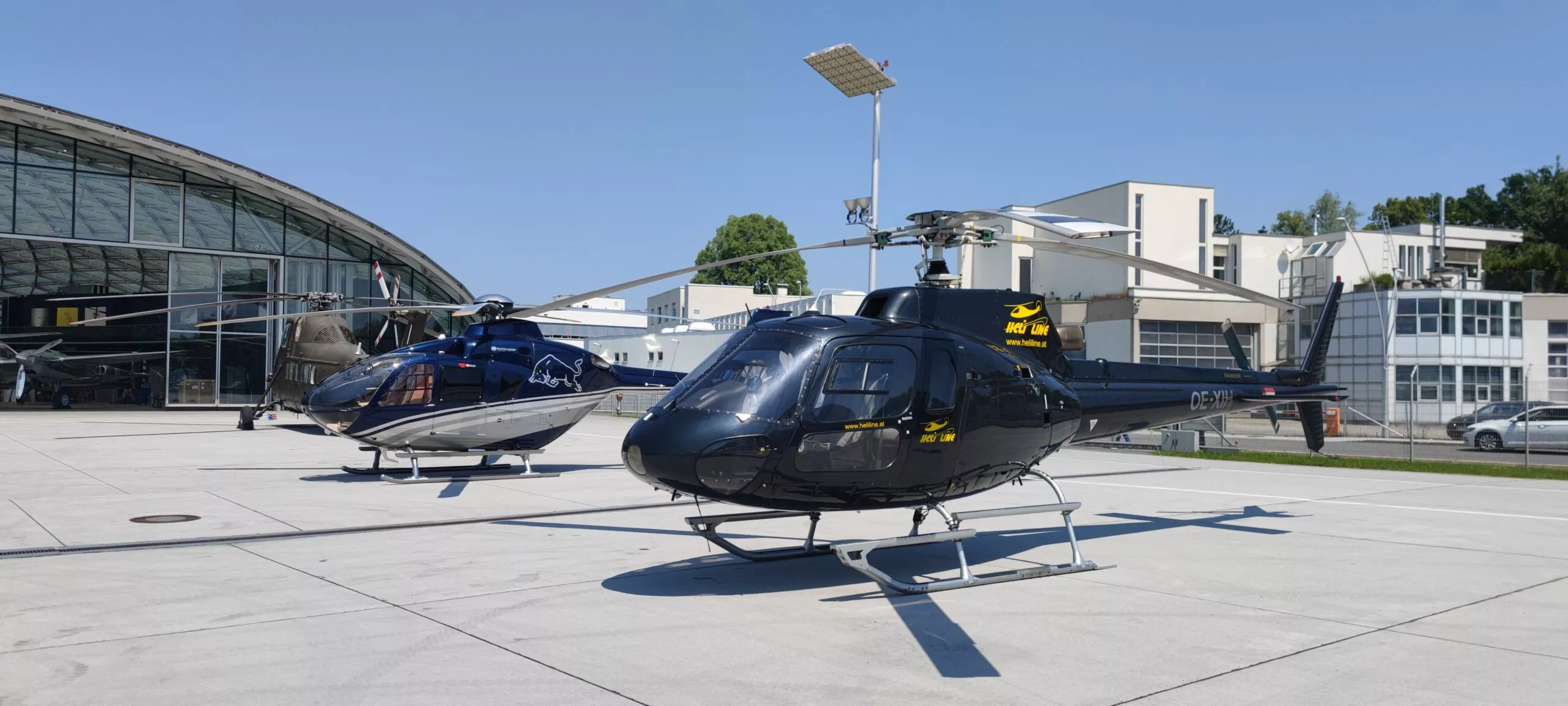 Helikopterflug zum Red Bull Hangar-7