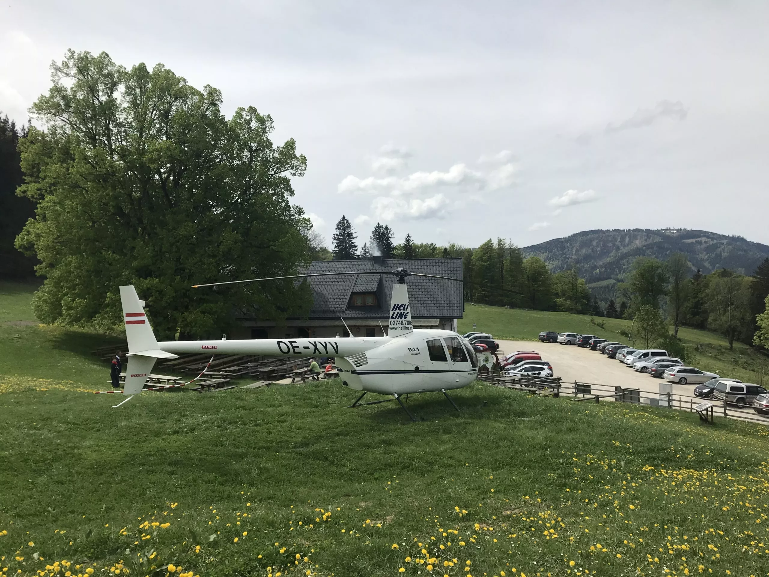 Helikopterflug zum Almhaus Hochbärneck