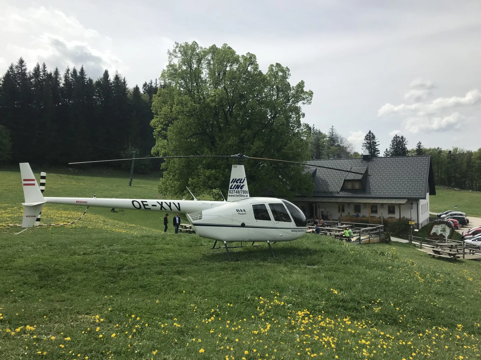 Helikopterflug zum Almhaus Hochbärneck