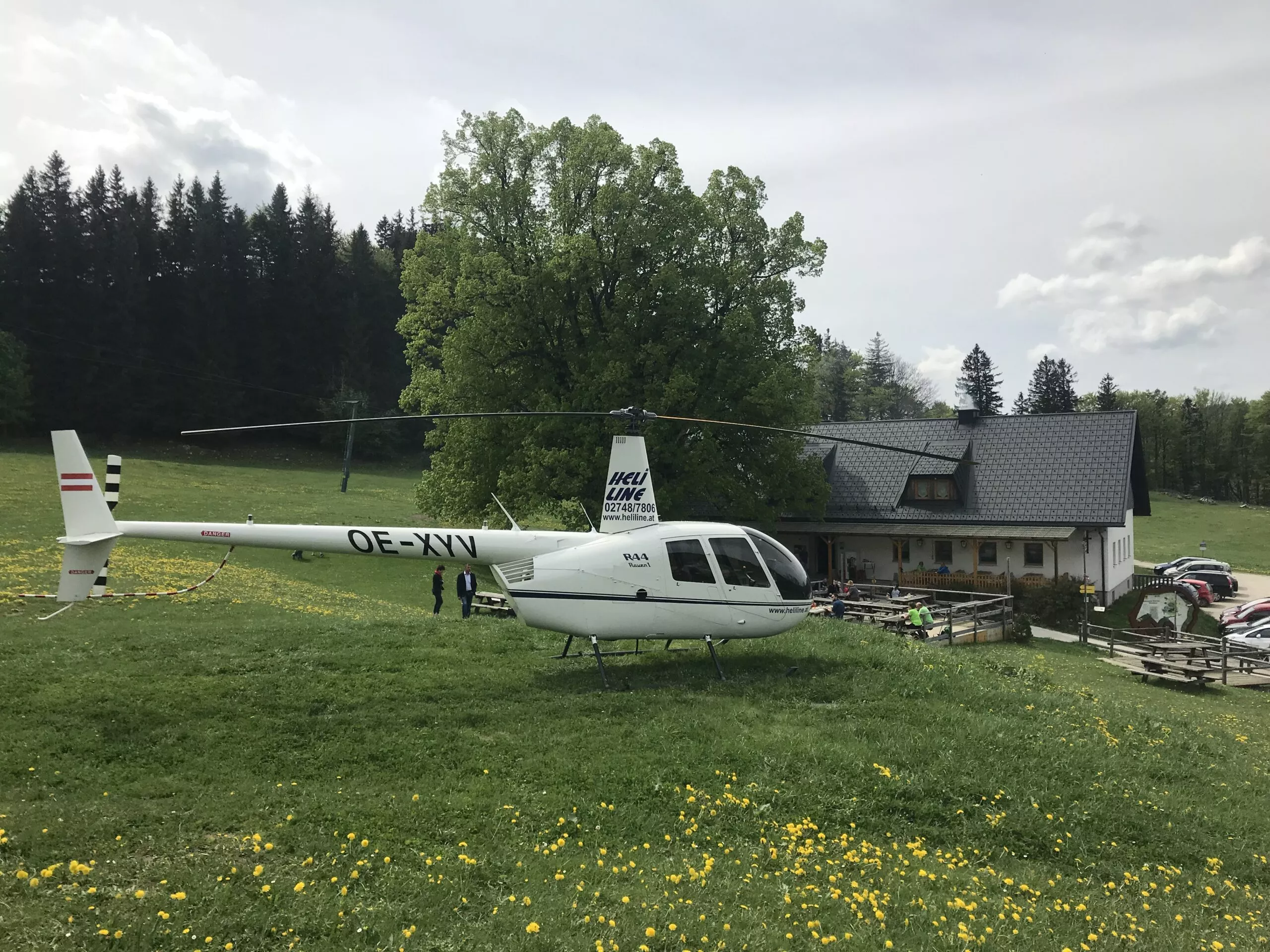 Helikopterflug zum Almhaus Hochbärneck