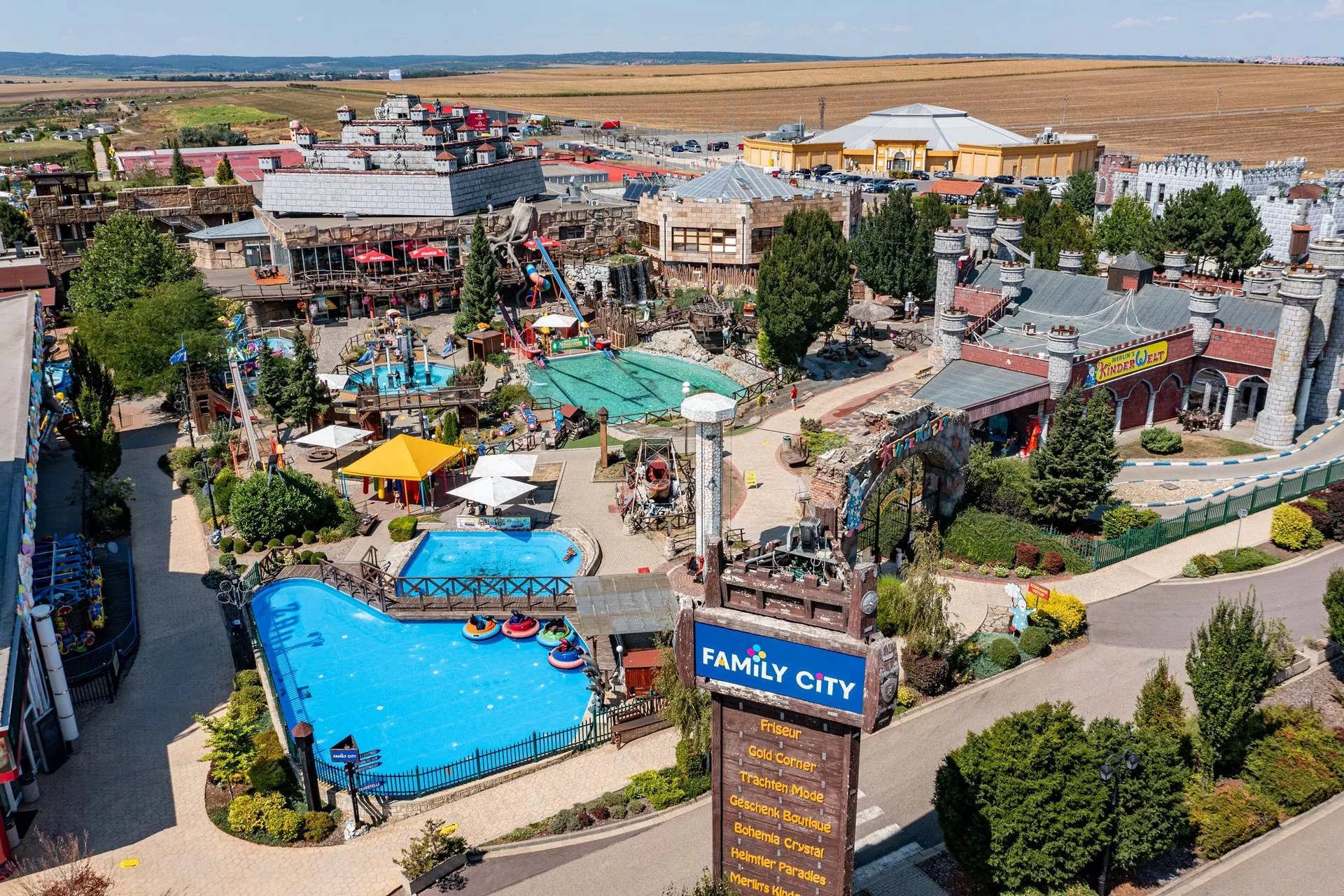Hubschrauberflug zur Family City